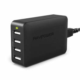 Amber Power 4-Port USB Hub laddare m. 40W i svart