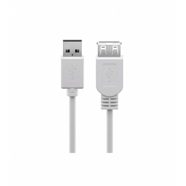 USB 1,5m forlænger kabel i hvid