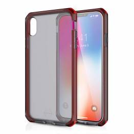 ITSKINS Cover för iPhone XS Max transparent Frost Grey/Red