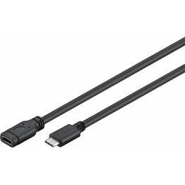 USB forlænger kabel 1,5m sort