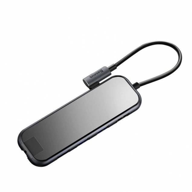 Baseus Slim USB-C MultiPort Adapter V2 with HDMI, 3xUSB 3.0 Ports og netværk
