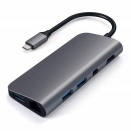  Satechi Slim USB-C MultiPort Adapter V2 med HDMI, USB 3.0 portar samt kortläsare