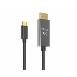  USB-C till DisplayPort-kabel 2M svart 8k