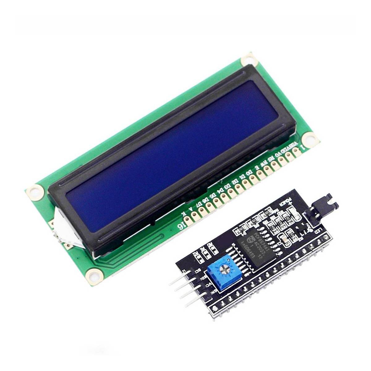 IIC / 12C 1602 LCD-skärm med board modul för Arduino - Mackablar.se