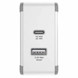  Zikko USB-C PD + QC 57W Vægoplader og rejseadapter. Hvid