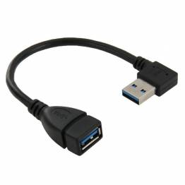  USB förlängningskabel med spricka 20cm svart
