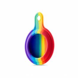  AirTag-hållare för silikonnyckelring i Rainbow