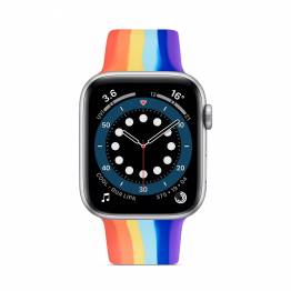  Apple Watch armband i silikon 42/44mm - Rainbow