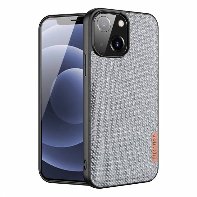 DUX DUCIS Fino iPhone 13 mini 5,4" skal med vävd yta - grå