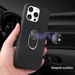  Smart iPhone 13 Pro Max skal 6,7" med 360° stativ och magnet - Svart