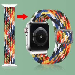  Apple Watch justerbart elastiskt flätat band 38/40 mm - Rainbow