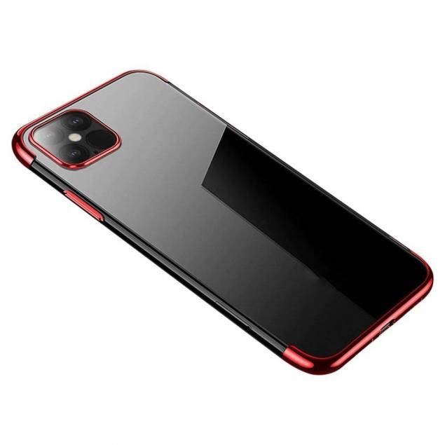 Clear Color skal till iPhone 12 mini - röd