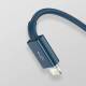 Baseus Superior 3-i-1 USB-kabel för Lightning, MicroUSB och USB-C -blå