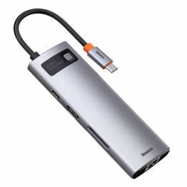  Baseus USB-C 8-i-1-hubb, 3xUSB3.0, HDMI, 100W PD, kortläsare, nätverk