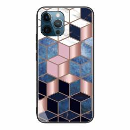 iPhone 13 Pro skal 6.1" med marmormönster - Blå/rosa/svart