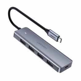 Ugreen USB-C till 4-ports USB Hub med MicroUSB för extra kraft