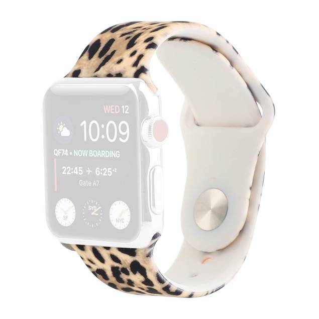 Apple Watch-rem i silikon 38/40/41mm - Leopardpälstryck
