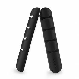 Ugreen självhäftande kabelhållare i svart med fyra spår - 2 st
