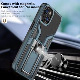  Magnetisk iPhone 13 craftsman skal 6,1" m stöd - Svart/blå