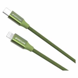  GreyLime Braided USB-C til MFi Lightning Kabel Grå 1 m