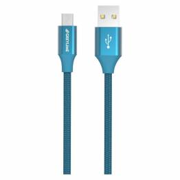 GreyLime Braided USB-A til Micro USB Kabel Blå 1 m