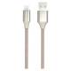 GreyLime Braided USB-A til MFi Lightning Kabel Beige 1 m