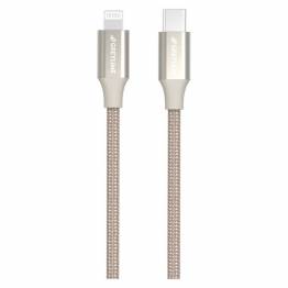 GreyLime Braided USB-C til MFi Lightning Kabel Beige 1 m