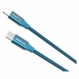  GreyLime Braided USB-C til USB-C Kabel Blå 2 m