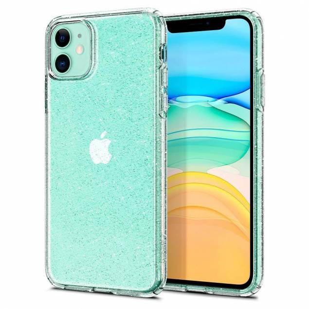 Spigen iPhone 11 skyddsskal - transparent med glitter