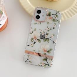  iPhone 12 / 12 Pro skal med blommor - Magnolia
