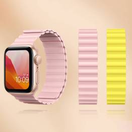  Magnetisk Apple Watch-rem i silikon 42/44/45mm - Grå/Orange