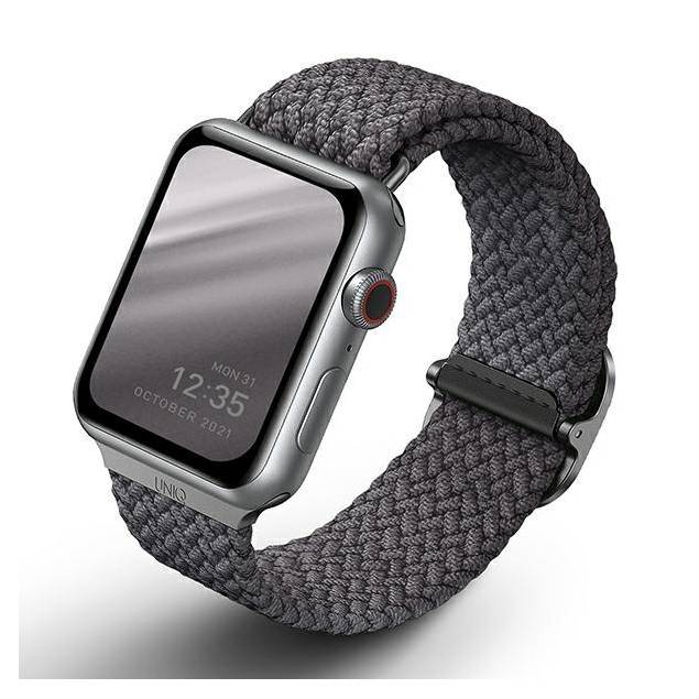 UNIQ Apple Watch flätat band 38/40/41 mm - Koksgrå