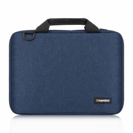  HAWEEL 15-16" MacBook-fodral med praktiskt tillbehörsfack och bärrem - Blå