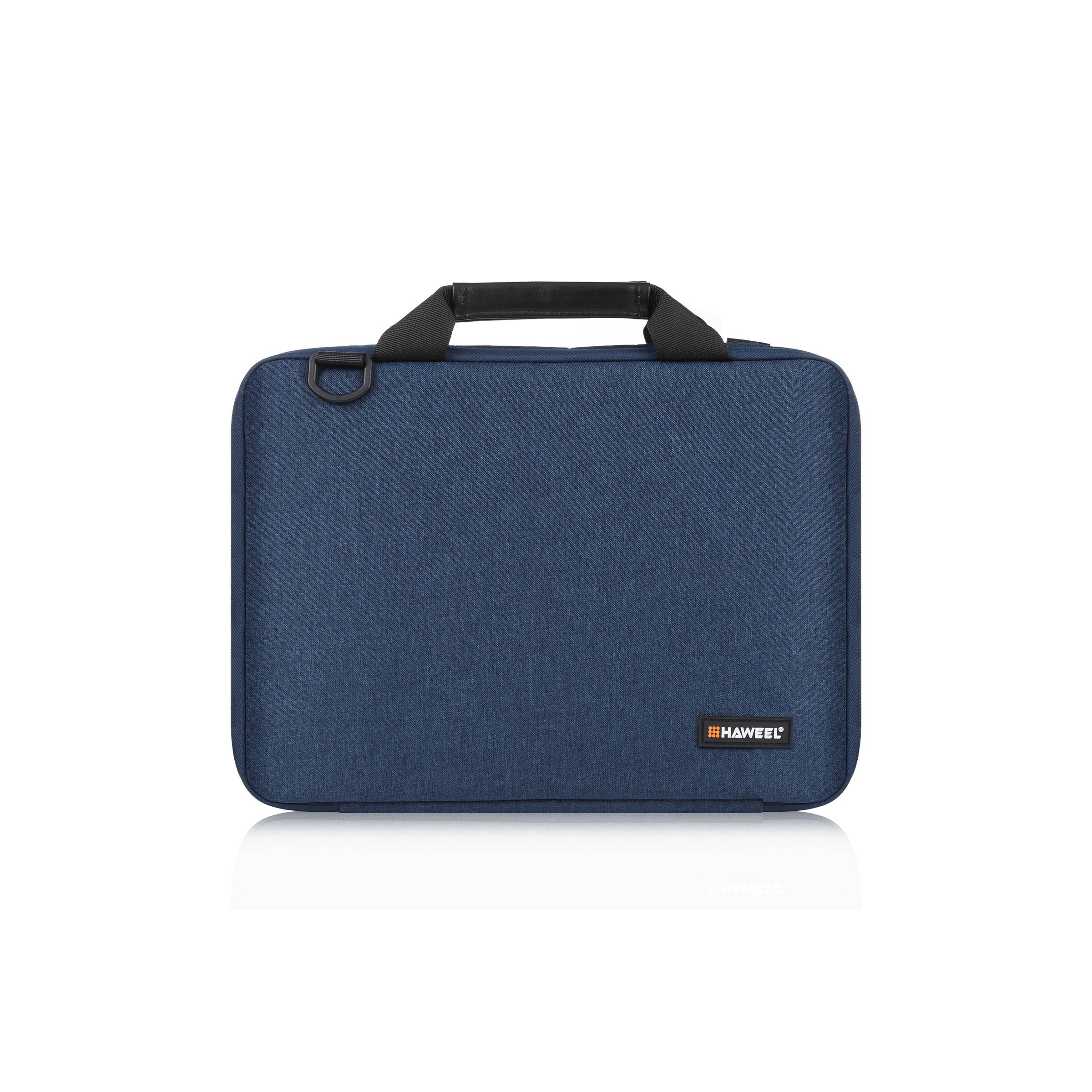 Haweel 15 16  " Macbook Fodral Med Praktiskt Tillbehörsfack Och Barrem Blå