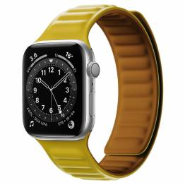Magnetisk Apple Watch-rem i silikon 38/40/41mm - Gul/Brun