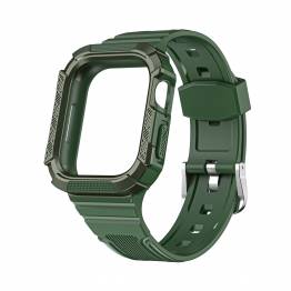 Rem och skydd i ett för Apple Watch 40/41mm - Grön