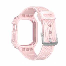  Rem och skydd i ett för Apple Watch 40/41mm - Pink/Rose Pink