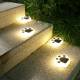Tassformade solcells-LED-lampor för trädgården - varmt ljus - 4 st