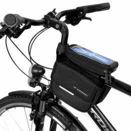 Wozinsky vattentät pannier cykelväska m iPhone-hållare för ramen - 1,5l