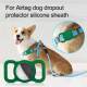 Självlysande AirTag hållare för husdjur i silikon - Grön
