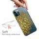 Skyddande iPhone 11 skal - Genomskinlig med guldblomma