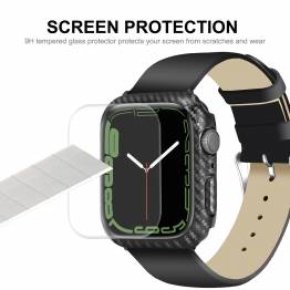  Enkay Apple Watch 7 kolfiberskydd och skärmskydd - 45mm