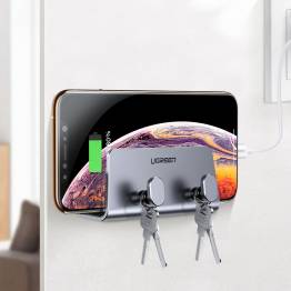  Ugreen iPhone och nyckelhållare i aluminium för väggen - Space grey