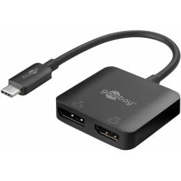Goobay USB-C till HDMI och DisplayPort-adapter 2x 4K@60Hz
