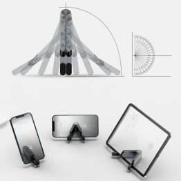  Snygg och hopfällbar iPad- och iPhone-hållare i aluminium - Silver
