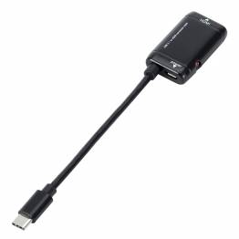 USB-C 3.1 MHL till HDMI 1080p HD-adapter med MicroUSB för extra kraft