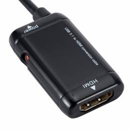  USB-C 3.1 MHL till HDMI 1080p HD-adapter med MicroUSB för extra kraft