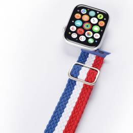  DUX DUCIS Apple Watch justerbar rem 42/44/45 mm - Röd, vit och blå