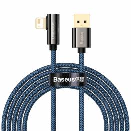 Baseus Legend robust vävd gamer Lightning-kabel m vinkel - 1m - Blå