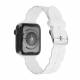 Apple Watch silikonrem 38/40/41 mm - snöflinga - Vit